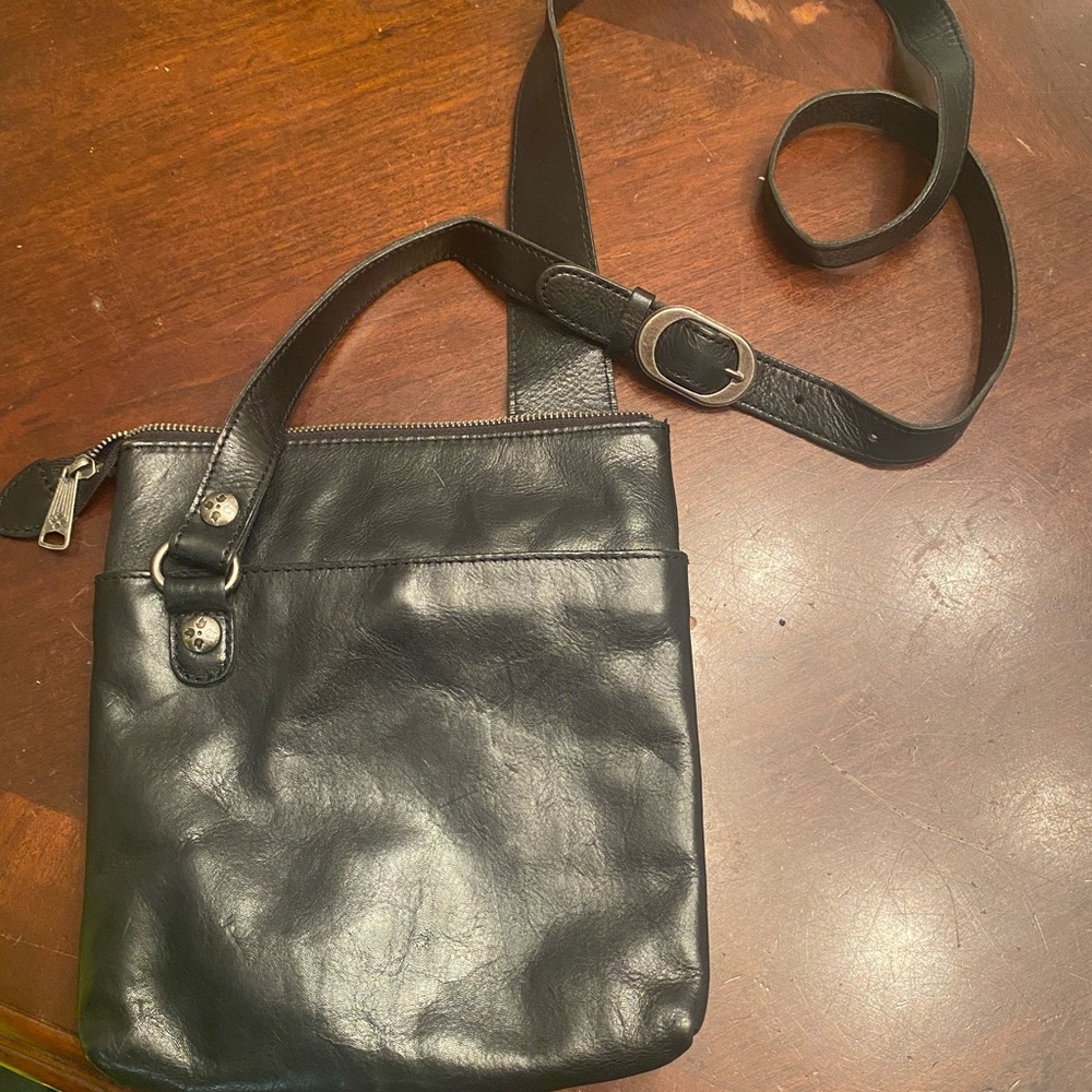 Patricia Nash Black Leather Crossbody Bag